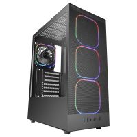 mars gaming mc-nebula caja gaming atx 4 ventiladores argb 120mm cablehatch cristal templado negro