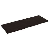tablero mesa  tablero escritorio madera tratada borde vivo marron 160x60x2-4 cm
