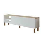 soporte de tv de madera river - 150 x 31 x 48 cm - blanco