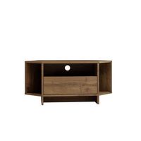 soporte de tv de madera viva - 95 x 35 x 45 cm - marron
