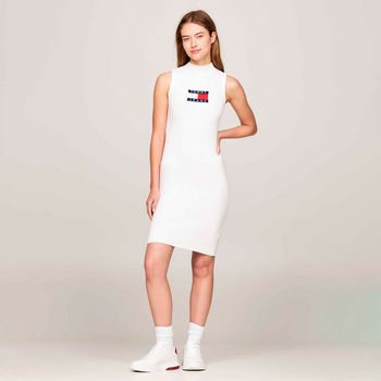Tommy Jeans Vestido Ancient White DW0DW18607-YBH