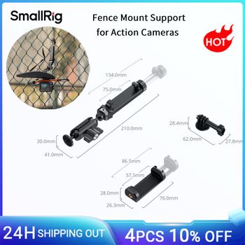 Soporte de Montaje en Valla SmallRig para Cámaras de Acción, con Soporte para Teléfono, Brazo Mágico y Parasol para Smartphones, GoPro, DJI, iPhone