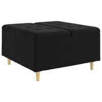 ottoman con almacenamiento negro 80 x 80 x 45 cm terciopelo vidaxl