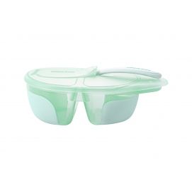 Cuenco de dos compartimentos con cuchara Tasty Menta