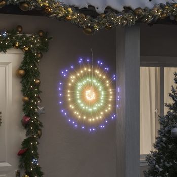 Luces De Navidad | Decoraciones De Navidad De Estrellas 8 Uds 140 Led De Colores 17 Cm Cfw480061
