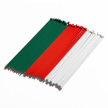 Source Spokes (Pattern Thirds) - Green/Red/White 190mm and 188mm mix