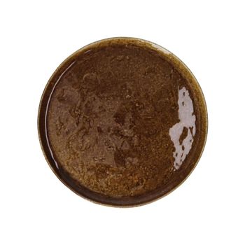 Plato de postre de gres marrón
