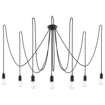 Lámpara asum negro, 7 luces