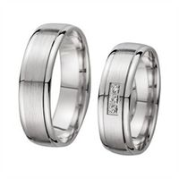 alianzas oro blanco con diamantes ancho 6 mm