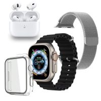 klack ultra 90 pro reloj smartwatch negro  correa metalica  carcasa protectora  auriculares