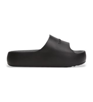Tommy Jeans para mujer. EN0EN02879 Chanclas con plataforma y logo negro (37/38), 3 a 5cm, Ninguno, Casual, Beachwear