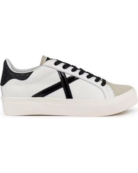 de MUNICH ZAPATILLAS MUNICH RETE SKY 8085071 BLANCAS CON LOGO X NEGRO BLANCO