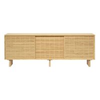aparador de 3 puertas en madera maciza natural 180 cm sin barnizar