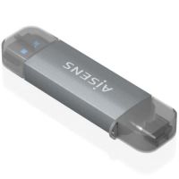 lector de tarjetas aisens ascr-2ac08-gr usb 32 gen 1 usb-a usb-c sd microsd mmc gris