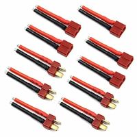 conector hembra deans t de 1 par de 10 cm de cable 14awg para bateria rc lipo quadcopter