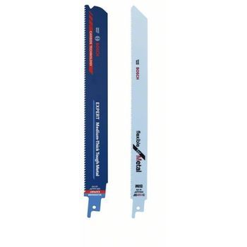 Bosch Professional 25x S 1122 Bf + 1x Hojas De Sierra Sable Expert ‘medium-thick Tough Metal’ S 1155 Hhm (para Acero Resistente, Láminas De Acero Inoxidable, Accesorios Sierra Sable)