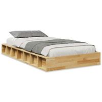 cama individual  cama para adultos  estructura de cama sin colchon 90x200 cm madera maciza roble