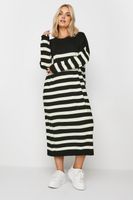 yours vestido de punto de rayas blancas y negras mujer curvy y tallas grandes yours