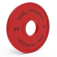 2x discos fraccionales para pesas de 25 kg - metal recubierto de goma