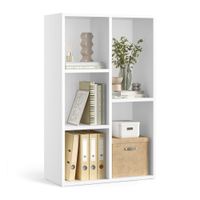 libreria estanteria con compartimentos para libros expositor blanco