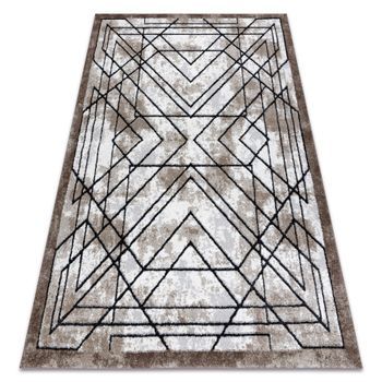 Alfombra Moderna Cozy Tico, Geométrico - Structural Dos Niveles De Ve 80x150 Cm