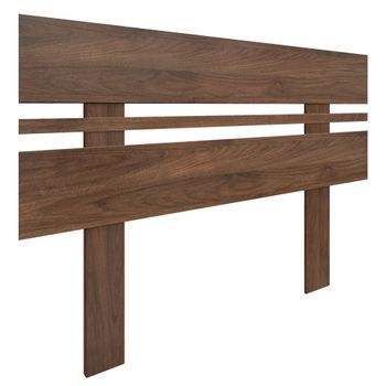Dhome Cabecero Nogal 95cm Horizontal Estilo Ancho Con Patas Madera Reciclada Dm Herrajes Incluidos (95cm Horizontal Ancho, Nogal)