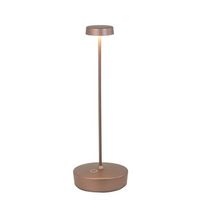 lampara de mesa led swap recargable y regulable en bronce mate con duracion de bateria de hasta 12 horas