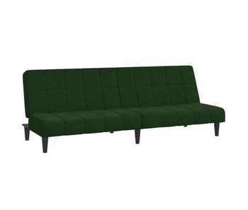 Vidaxl sofá cama de 2 plazas terciopelo verde oscuro