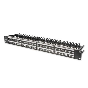 Panel de parcheo modular Digitus 48 puertos Cat6a 1U