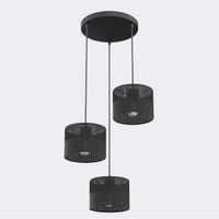 lampara colgante lomis ii negro 3 luces