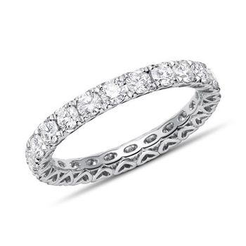 Anillo de la eternidad en oro blanco de 18 quilates, diamantes, aprox. 1,73 quilates.