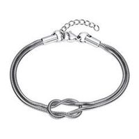 pulsera nudo del amor de acero inoxidable para mujer