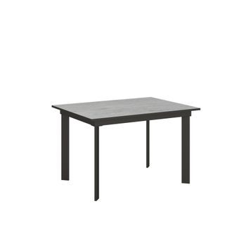 Mesa Extensible 90x120/180 Cm Cumar Cemento Estructura Antracita