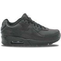 nike zapatillas air max 90 leather triple black para nino