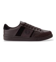 fred perry para hombre b2310-33c zapatillas de piel y ante b725 marron oscuro 45 plano cordones casual