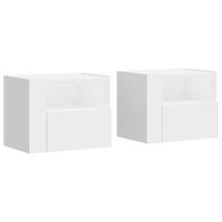 mesita de noche 45x30x35 cm madera - blanco