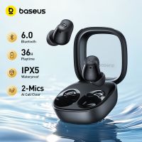 baseus bass wm02s auriculares inalambricos bluetooth 60 tws mini y compactos comodos de usar 36 horas de duracion de bateria ipx5