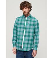 superdry para hombre m4010737a camisa a cuadros vintage verde l casual algodon manga larga