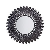 espejo colgante de pared plateado 70 cm redondo con forma de sol larra