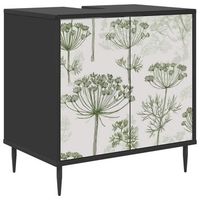 mueble de cuarto de bano gotha roble negro 60 x 40 x 61 cm vidaxl