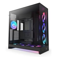 caja nzxt h9 flow rgb negro vidrio templado atx eatx matx mini-itx iluminacion multi