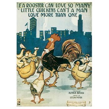Legendarte - Portada De Música Vintage If A Rooster Can Love So Many Little Chickens Can't A Man Love More Than One - Cuadro Lienzo, Impresión Digital