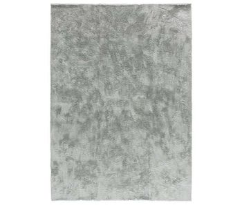 Alfombra lisa de pelo alto plata roma, 80x150 cm - atticgo