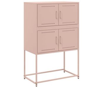 Vidaxl aparador de acero rosa 68,5x38,5x107 cm