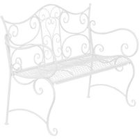 banco de jardin tara metal blanco 47x113x89 cm clp