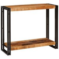mesa consola  mesa de entrada marron 90 x 33 x 75 cm madera de mango maciza