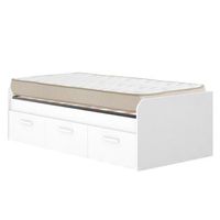 pack cama mek con cajones colchon viscoelastico nova y somier 90 x 190 cm