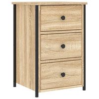mesita de noche madera de ingenieria roble sonoma 40x36x60 cm vidaxl