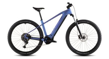 Cube reaction hybrid one 600 mtb electrica hardtail shimano 10s 600 wh bosch 100 nm 29   iris azul morado 2026