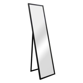 Espejo De Pie Giovinazzo Ajustable Inclinable Mdf Negro [en.casa]